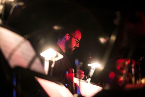 Joseph Trapanese of ARCHIS performing live at Swing House Studios, Los Angeles for EP release show. 2/23/2015. Courtesy of Amanda J. Cain.