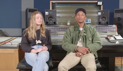 Pharrell Williams sits down with NYU student Maggie Rogers as he hosted a masterclass for the Clive Davis Institute of Recorded Music.