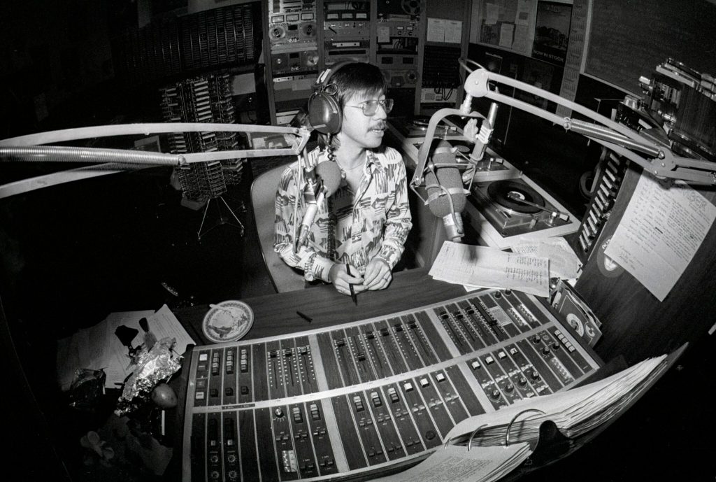 Ben Fong-Torres at KSAN-FM, a dominant rock station in the Bay Area through the '70s. Photo: Fred Morales Jr. via Datebook