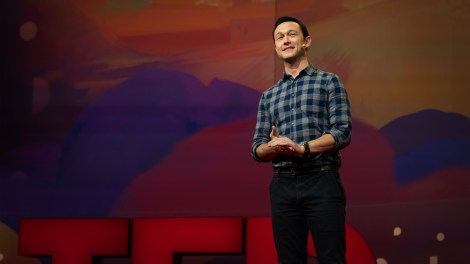 Joseph Gordon-Levitt speaks at TED2019: Bigger Than Us. April 15 - 19, 2019, Vancouver, BC, Canada. Photo: Bret Hartman / TED